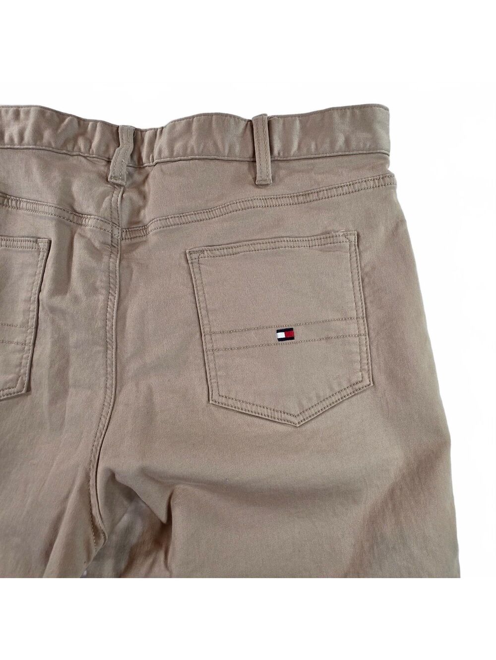 Tommy Hilfiger Men's 40x30 Beige Classic Fit Chino Pants Casual Stylish